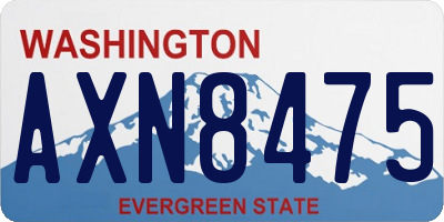 WA license plate AXN8475