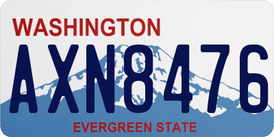 WA license plate AXN8476
