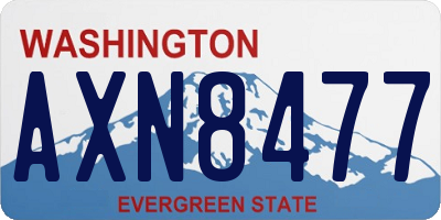 WA license plate AXN8477