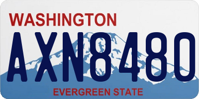 WA license plate AXN8480