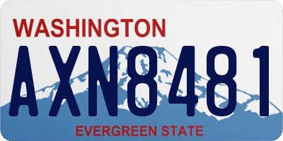 WA license plate AXN8481
