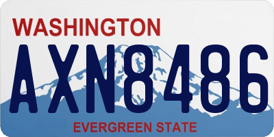 WA license plate AXN8486