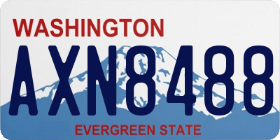 WA license plate AXN8488