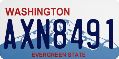 WA license plate AXN8491