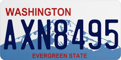 WA license plate AXN8495