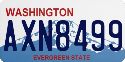 WA license plate AXN8499