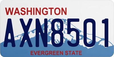 WA license plate AXN8501