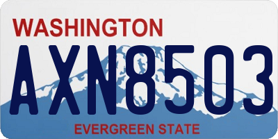 WA license plate AXN8503