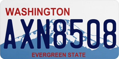 WA license plate AXN8508