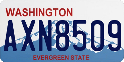 WA license plate AXN8509