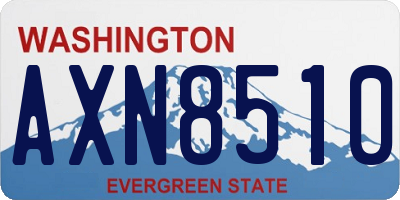 WA license plate AXN8510