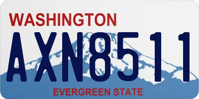 WA license plate AXN8511