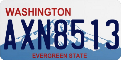WA license plate AXN8513