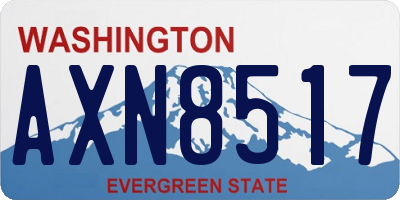 WA license plate AXN8517