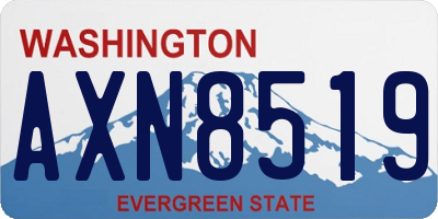 WA license plate AXN8519