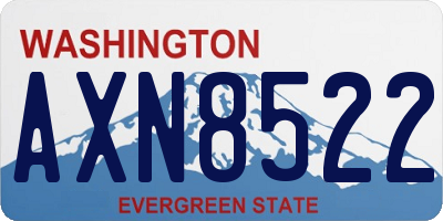 WA license plate AXN8522