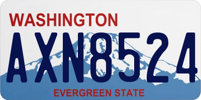 WA license plate AXN8524