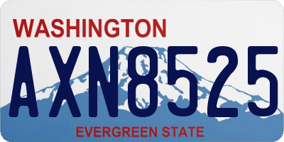 WA license plate AXN8525