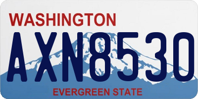 WA license plate AXN8530