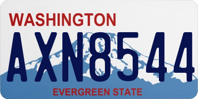 WA license plate AXN8544