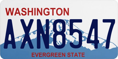 WA license plate AXN8547