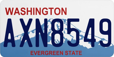 WA license plate AXN8549