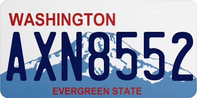 WA license plate AXN8552