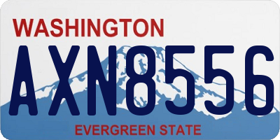 WA license plate AXN8556