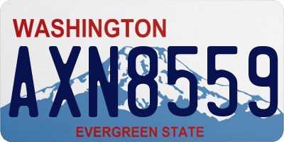 WA license plate AXN8559
