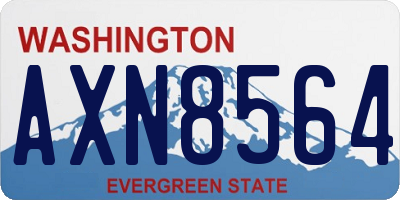 WA license plate AXN8564