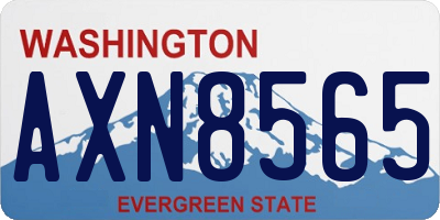 WA license plate AXN8565