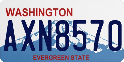 WA license plate AXN8570