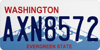 WA license plate AXN8572