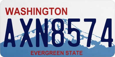 WA license plate AXN8574