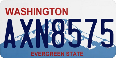 WA license plate AXN8575