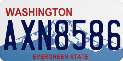 WA license plate AXN8586