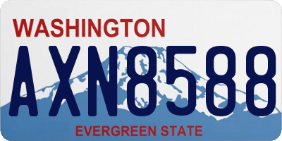 WA license plate AXN8588