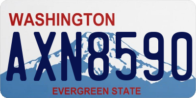 WA license plate AXN8590
