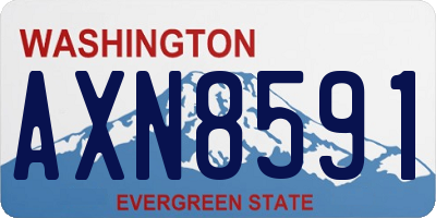 WA license plate AXN8591