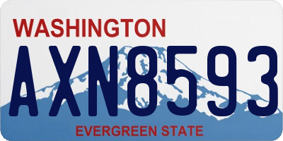 WA license plate AXN8593