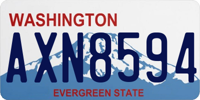 WA license plate AXN8594