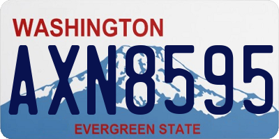 WA license plate AXN8595