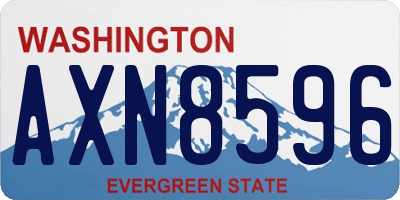WA license plate AXN8596