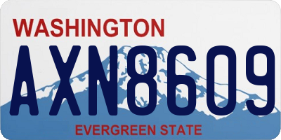 WA license plate AXN8609