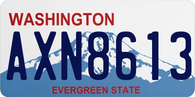 WA license plate AXN8613