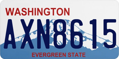 WA license plate AXN8615