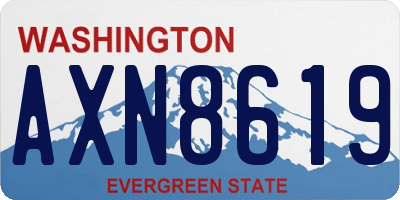 WA license plate AXN8619