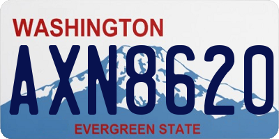 WA license plate AXN8620