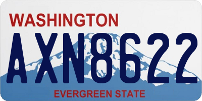 WA license plate AXN8622