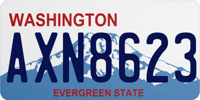 WA license plate AXN8623